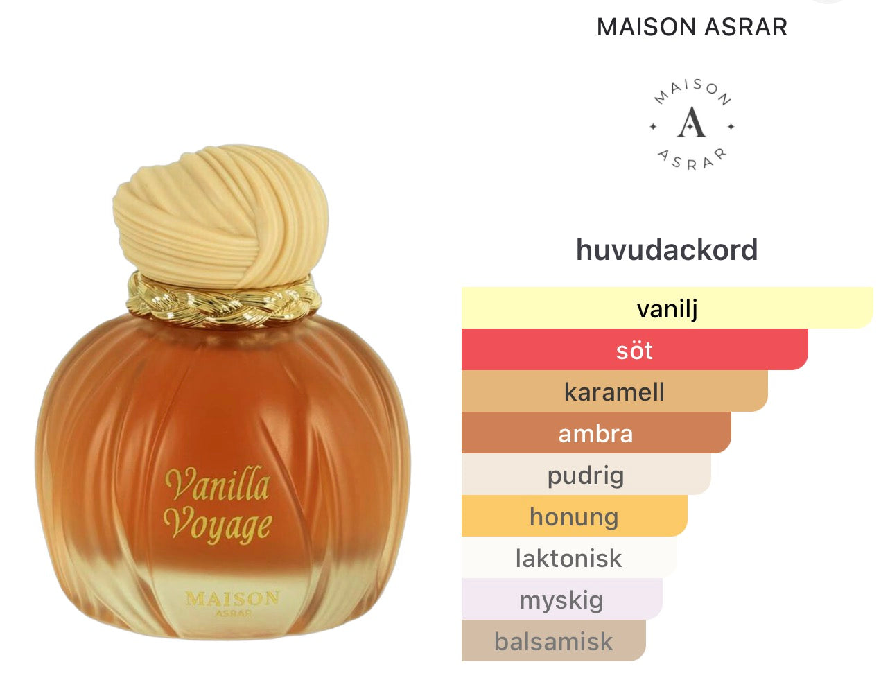 Maison Asrar Vanilla Voyage Edp