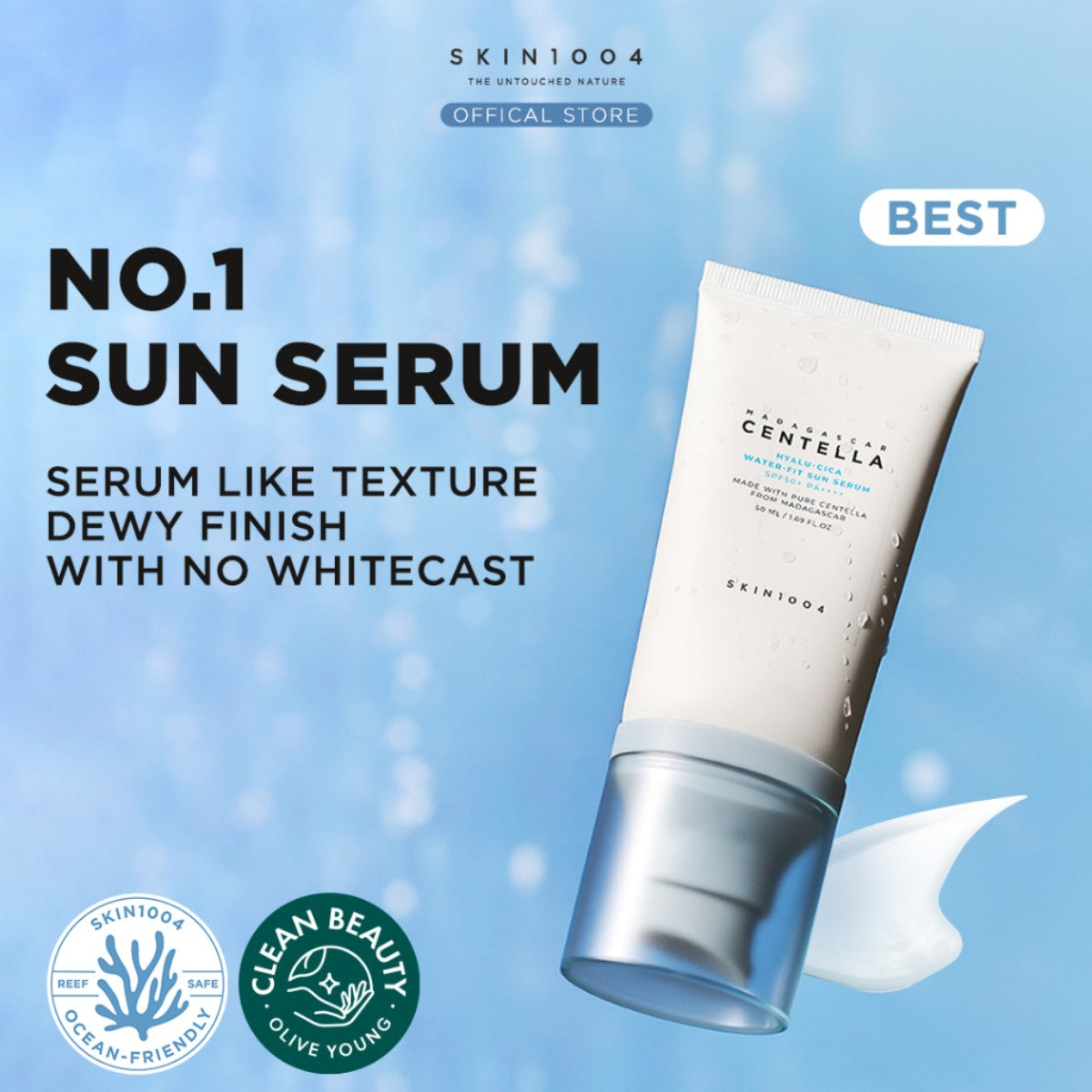 SKIN1004 Madagascar
Centella Hyalu-Cica Water-Fit
Sun Serum