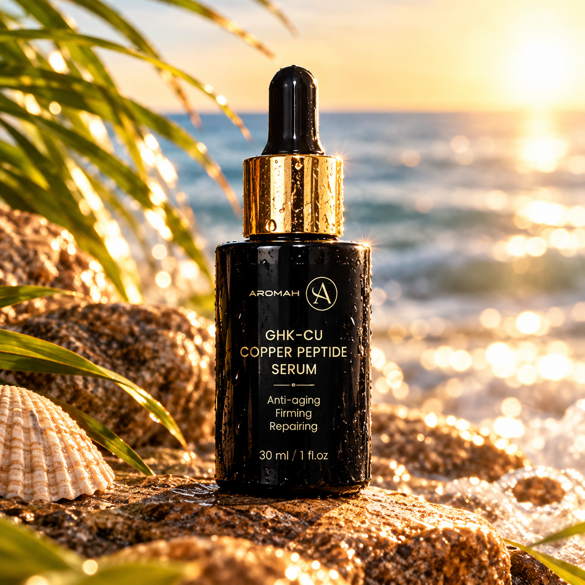Aromah GHK-CU Blue Copper Peptide Serum.