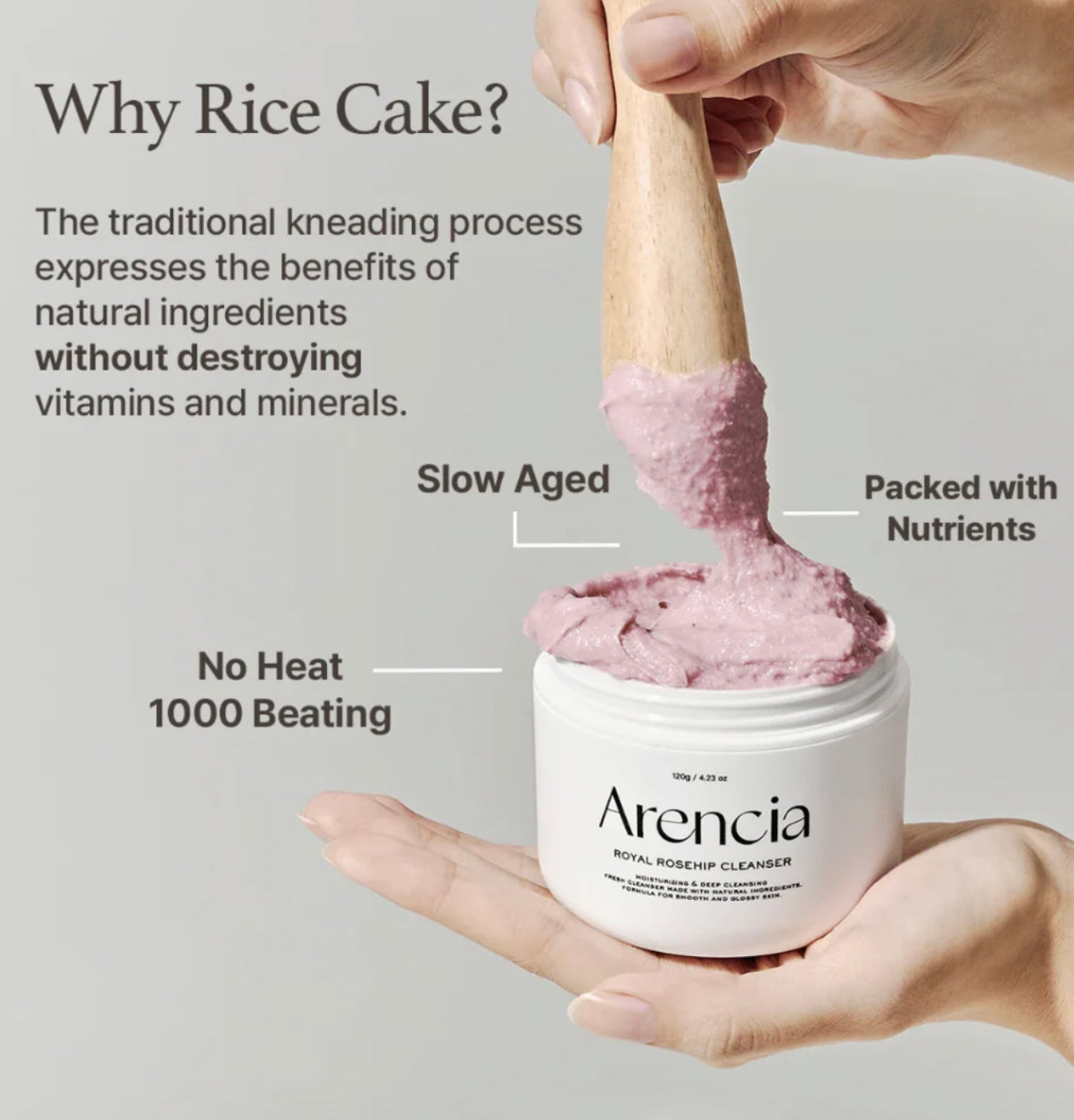 منظف ​​أرز موتشي برائحة ثمر الورد الطازج