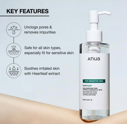 Anua Heartleaf Pore Control
Cleansing Oil Mild