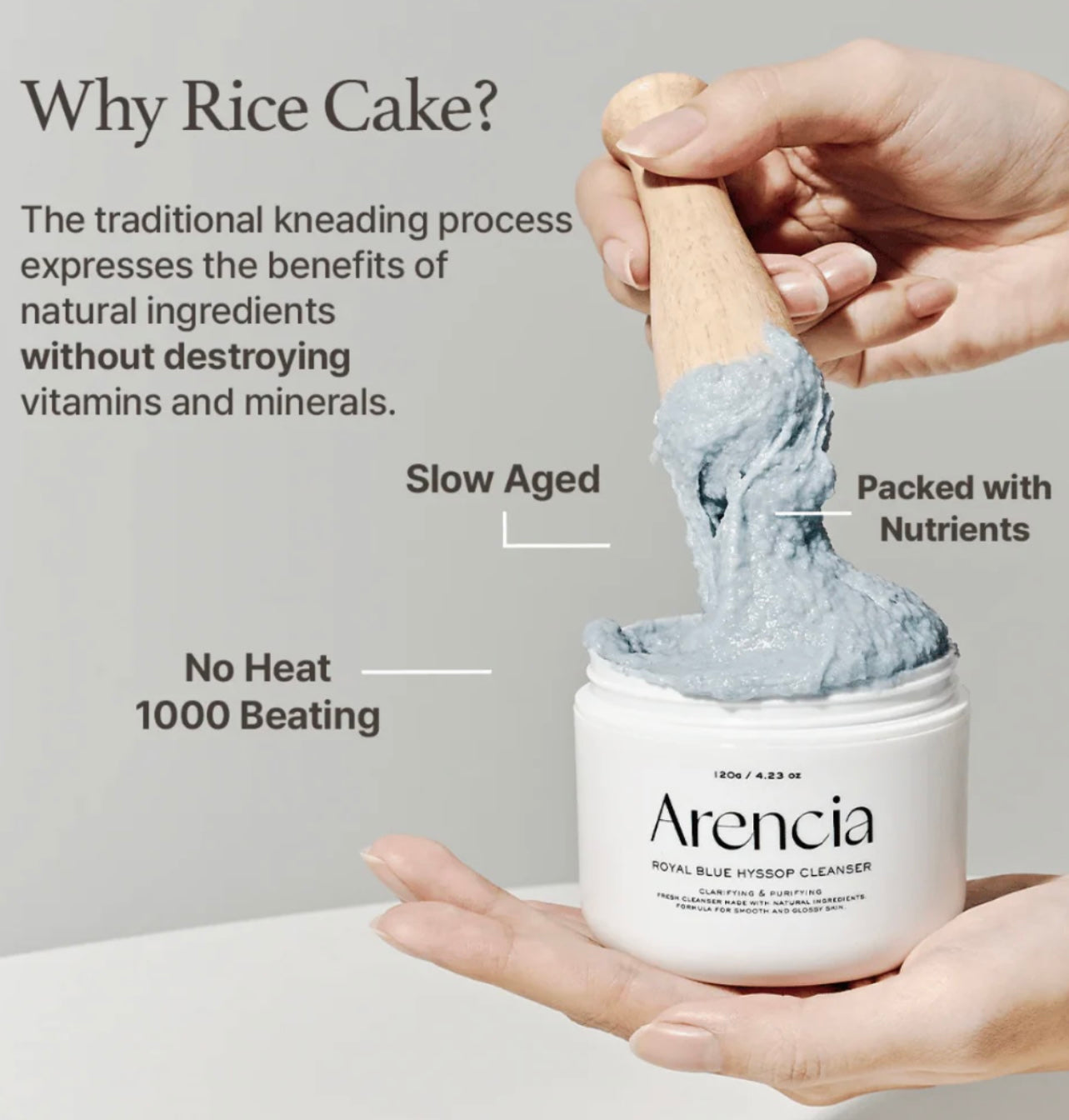 منظف ​​أرز موتشي برائحة الزوفا الزرقاء المنعشة