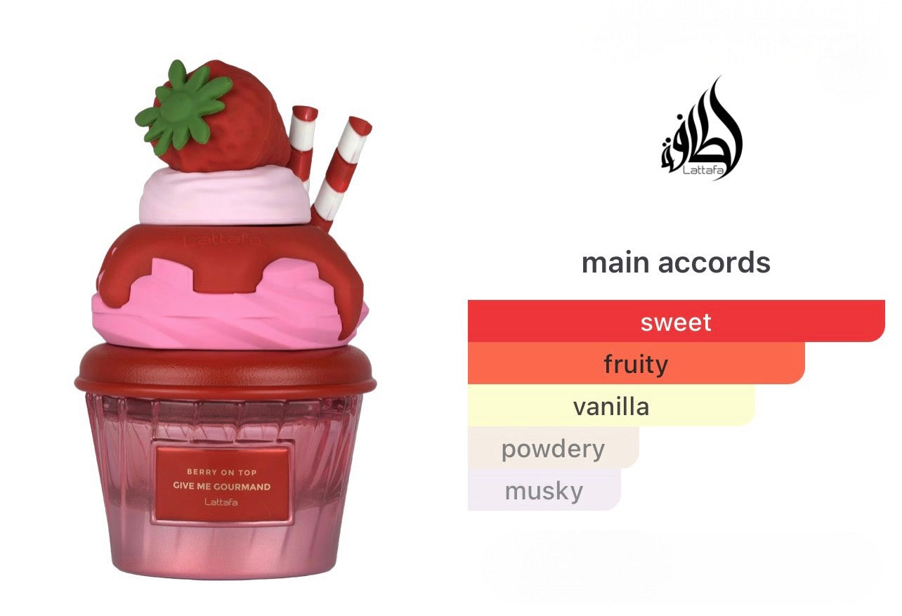 Lattafa Berry on Top Give Me Gourmand Edp